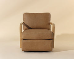 Castell Swivel Lounge Chair - Rustic Oak