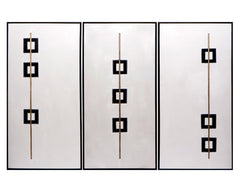 Boxed In (Set Of 3) - 30" X 60" - Black Floater Frame