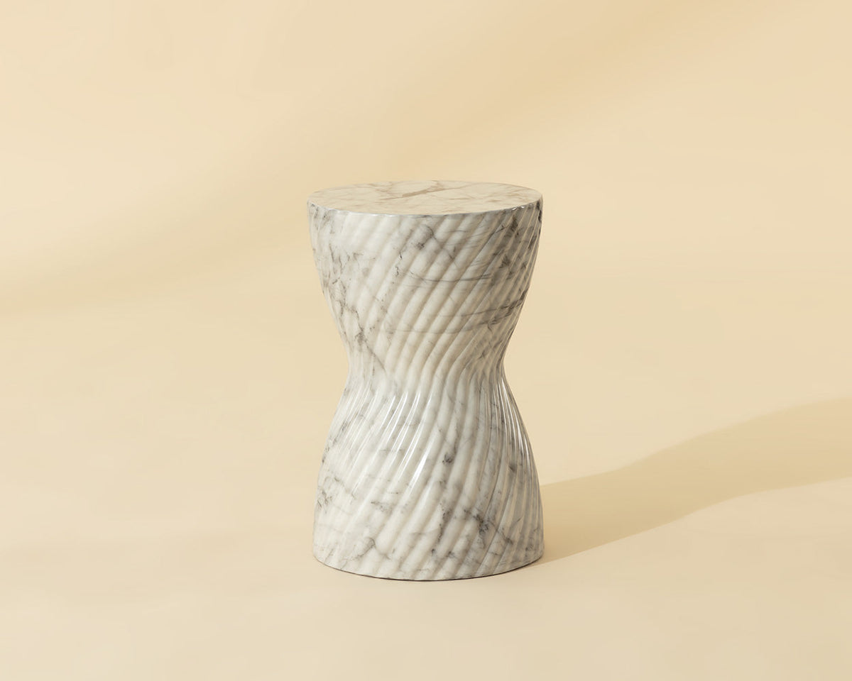 Cara End Table - Marble Look
