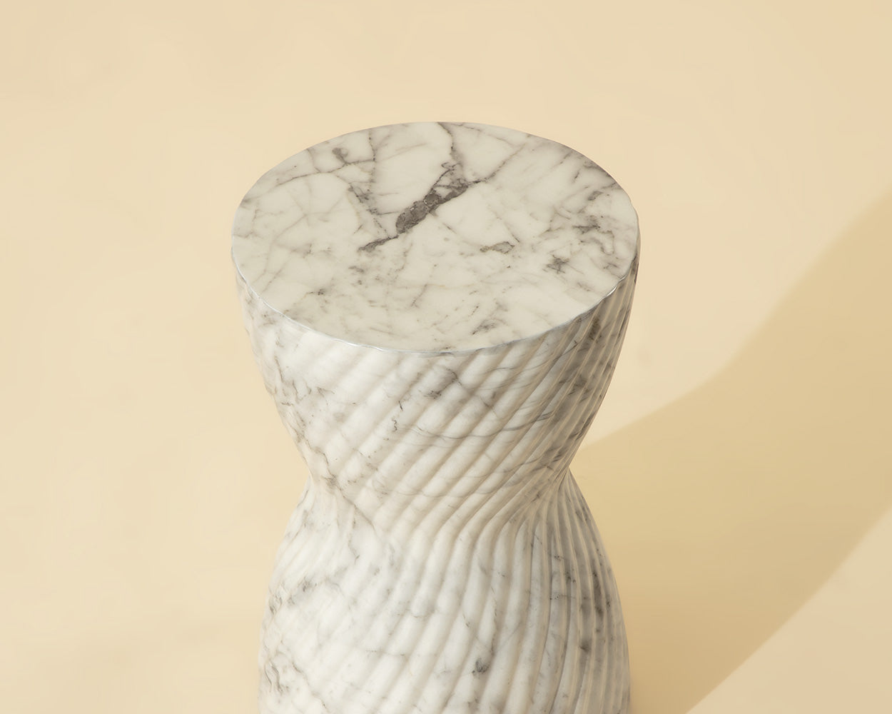 Cara End Table - Marble Look