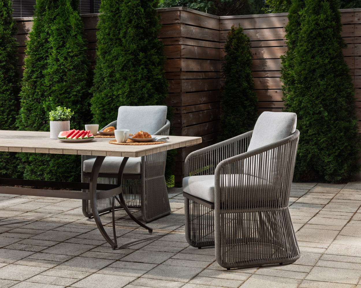 Allariz Dining Armchair - Warm Grey
