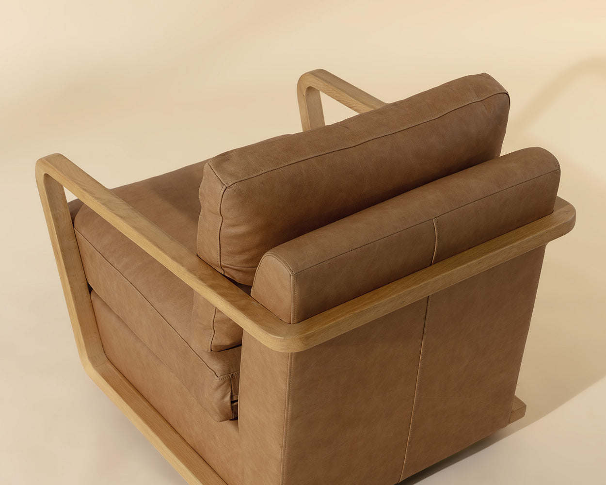 Castell Swivel Lounge Chair - Rustic Oak