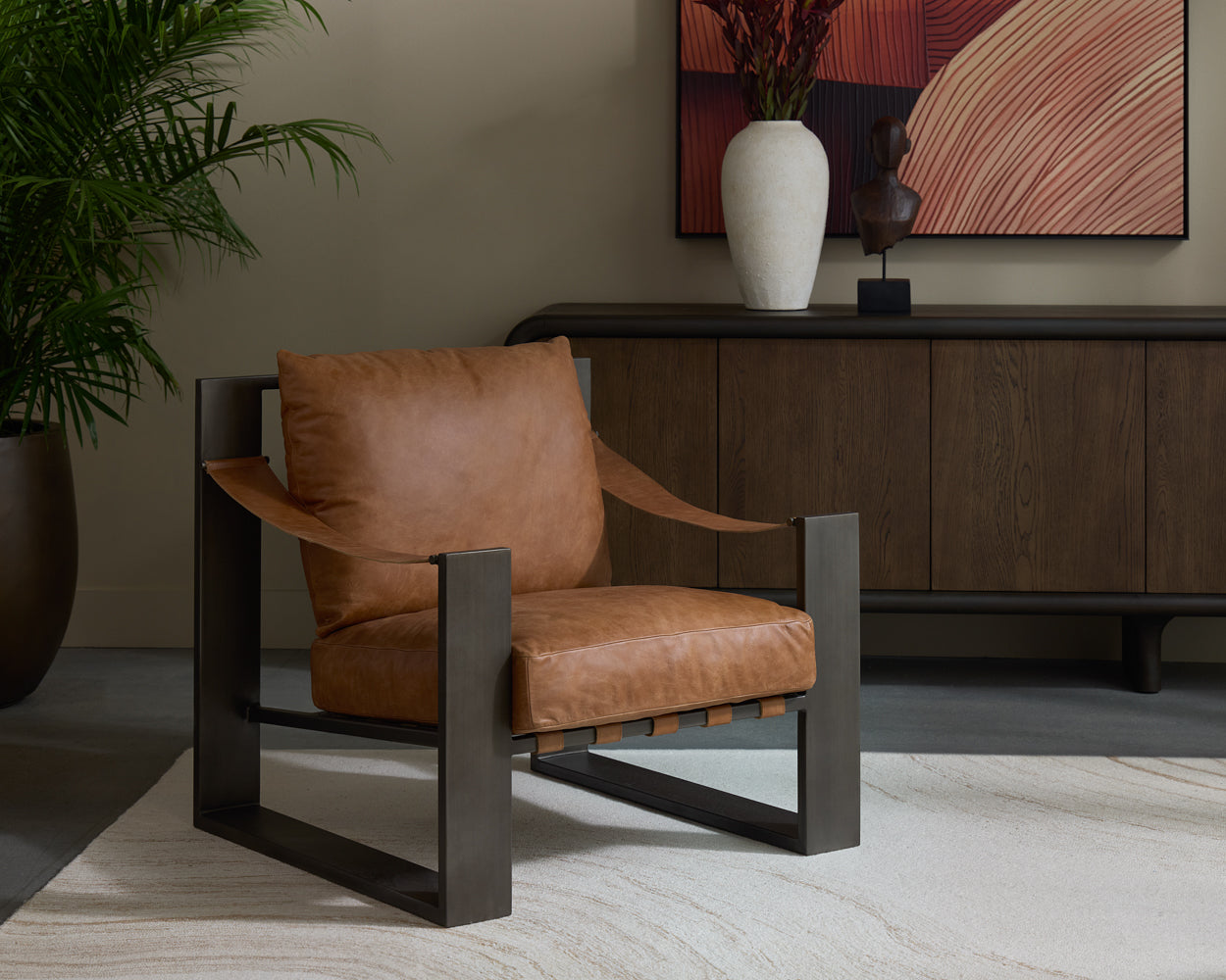 Berke Lounge Chair - Gunmetal