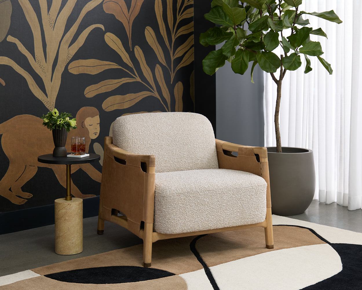 Calloway Lounge Chair - Light Oak
