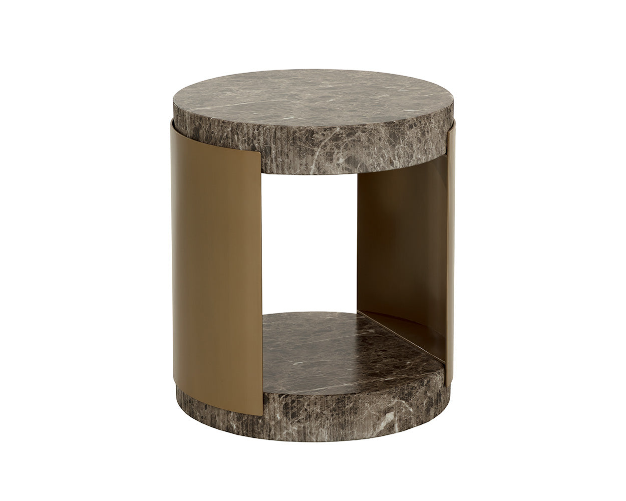 Cavette End Table - Marble Look