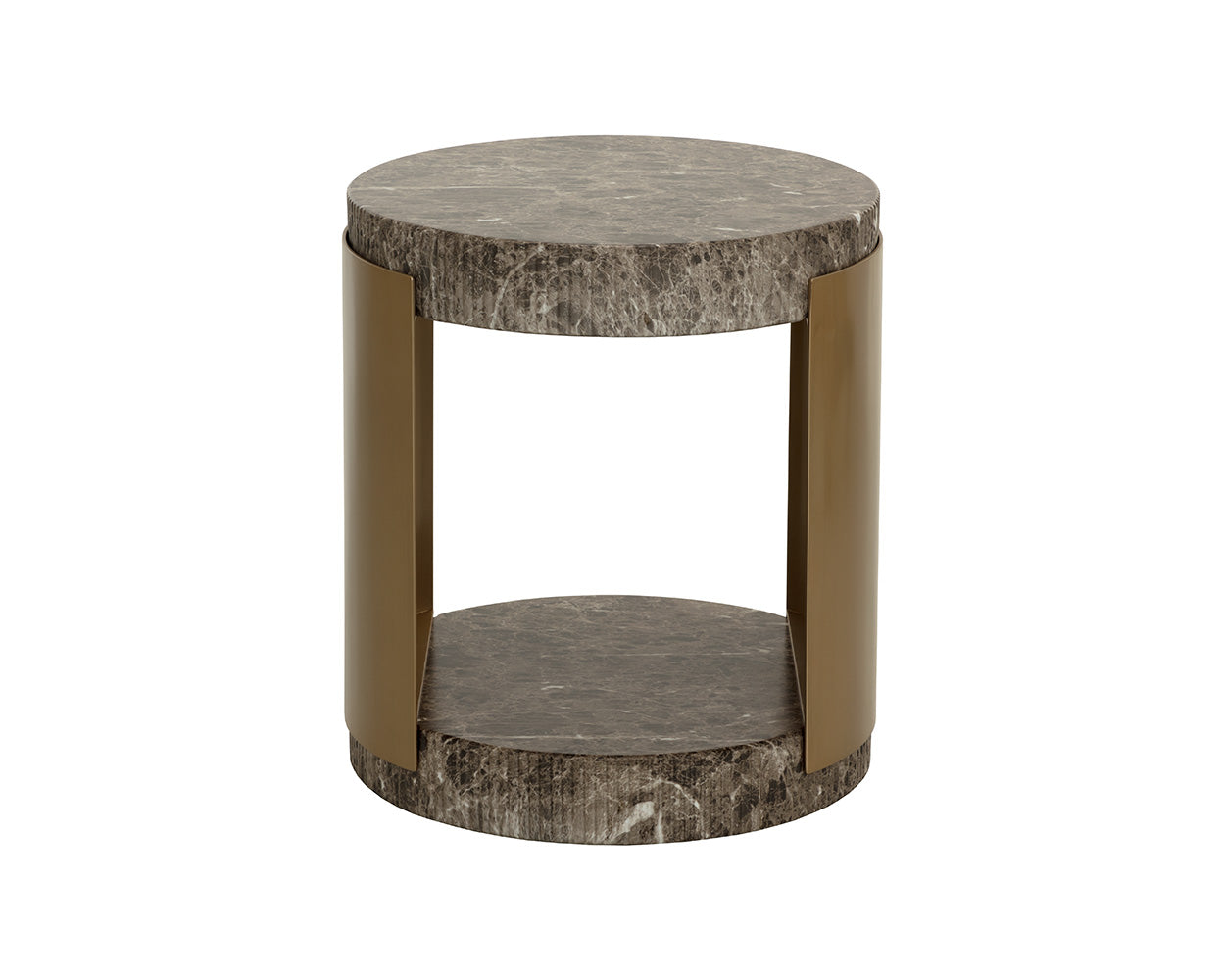 Cavette End Table - Marble Look