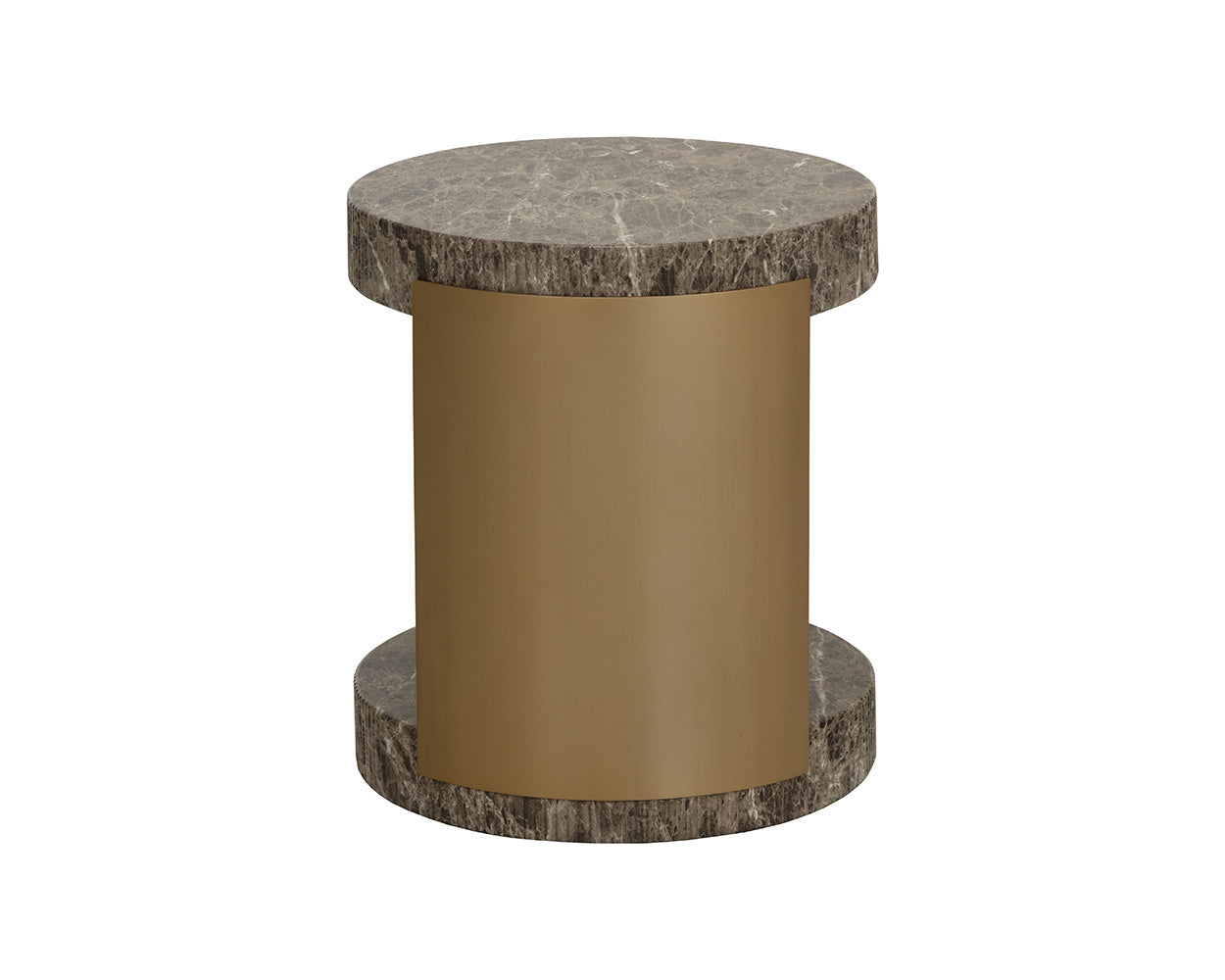 Cavette End Table - Marble Look