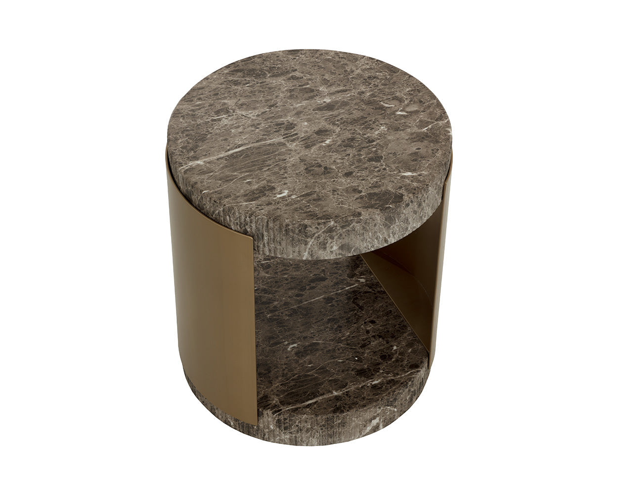 Cavette End Table - Marble Look