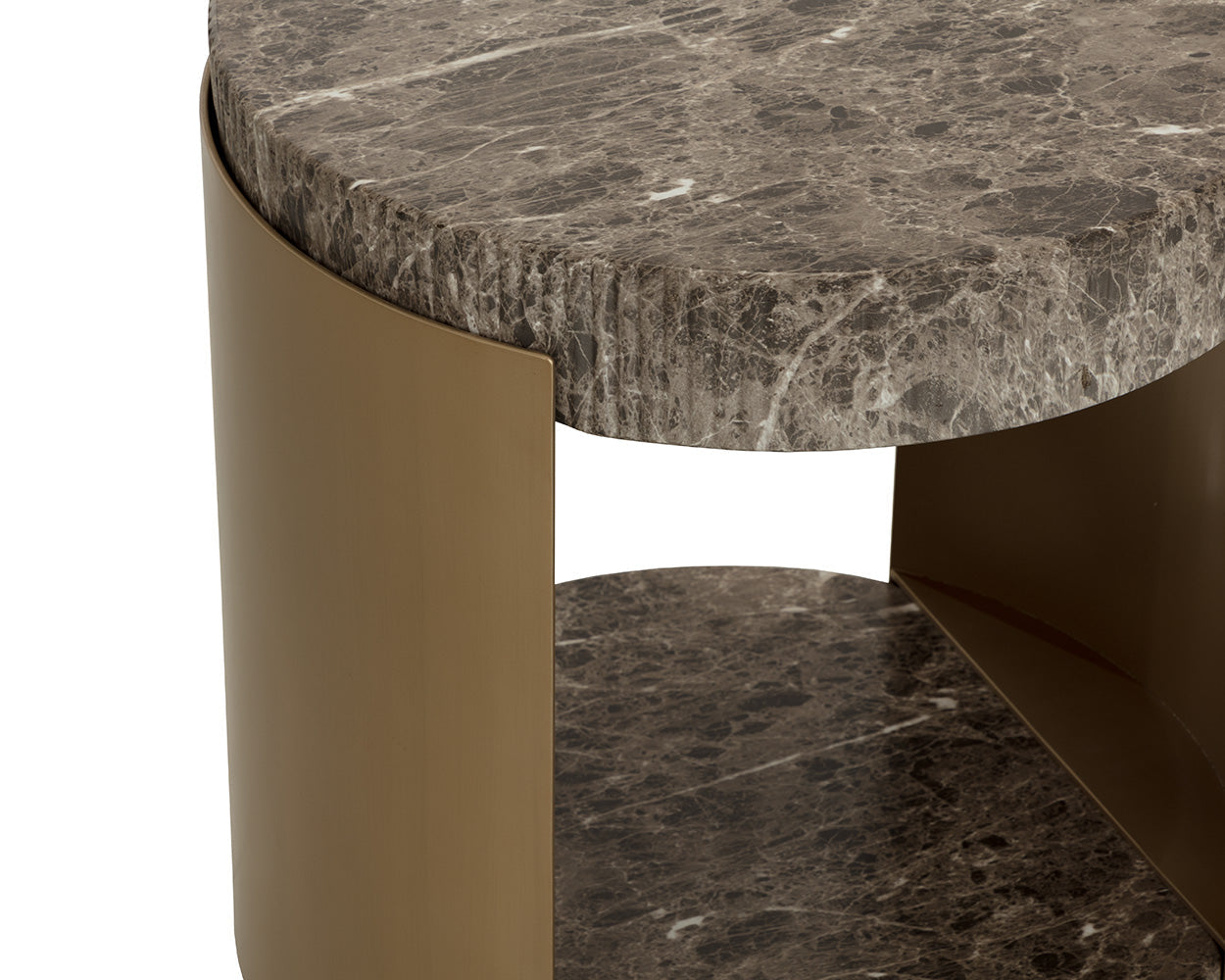 Cavette End Table - Marble Look