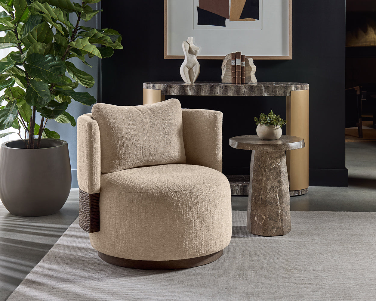 Bastille Swivel Lounge Chair