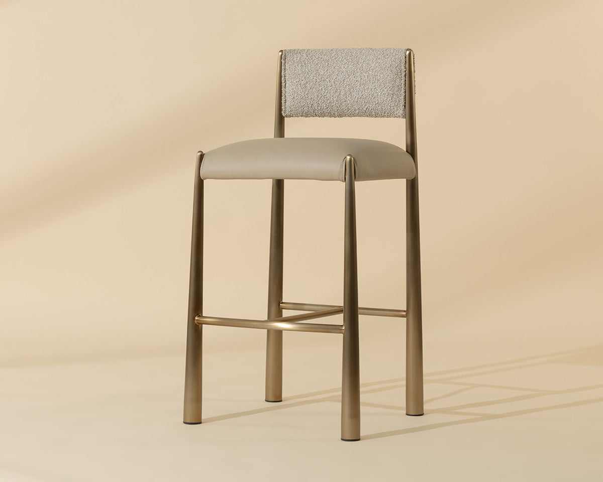 Bayard Barstool - Antique Brass
