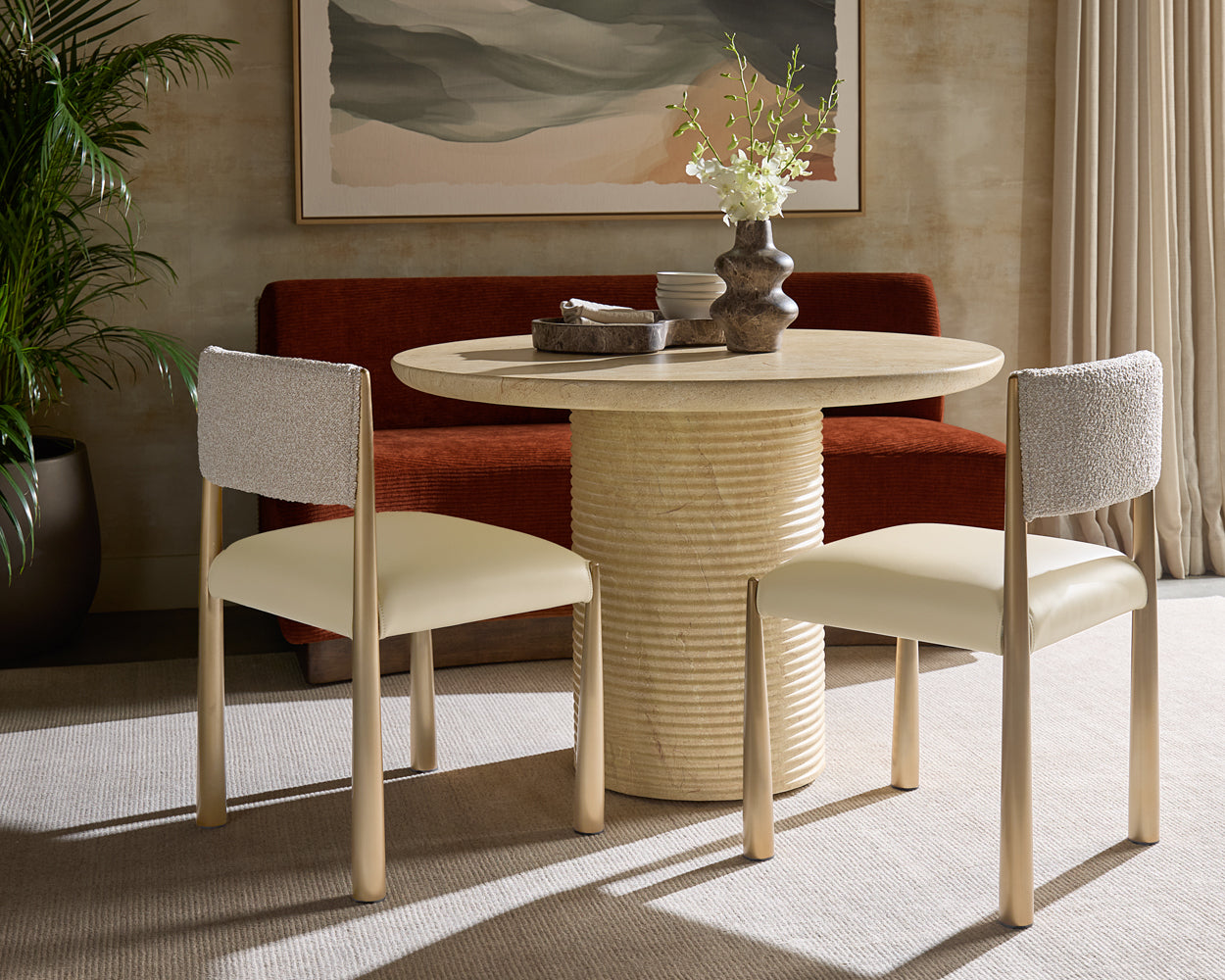 Bayard Dining Chair - Antique Brass