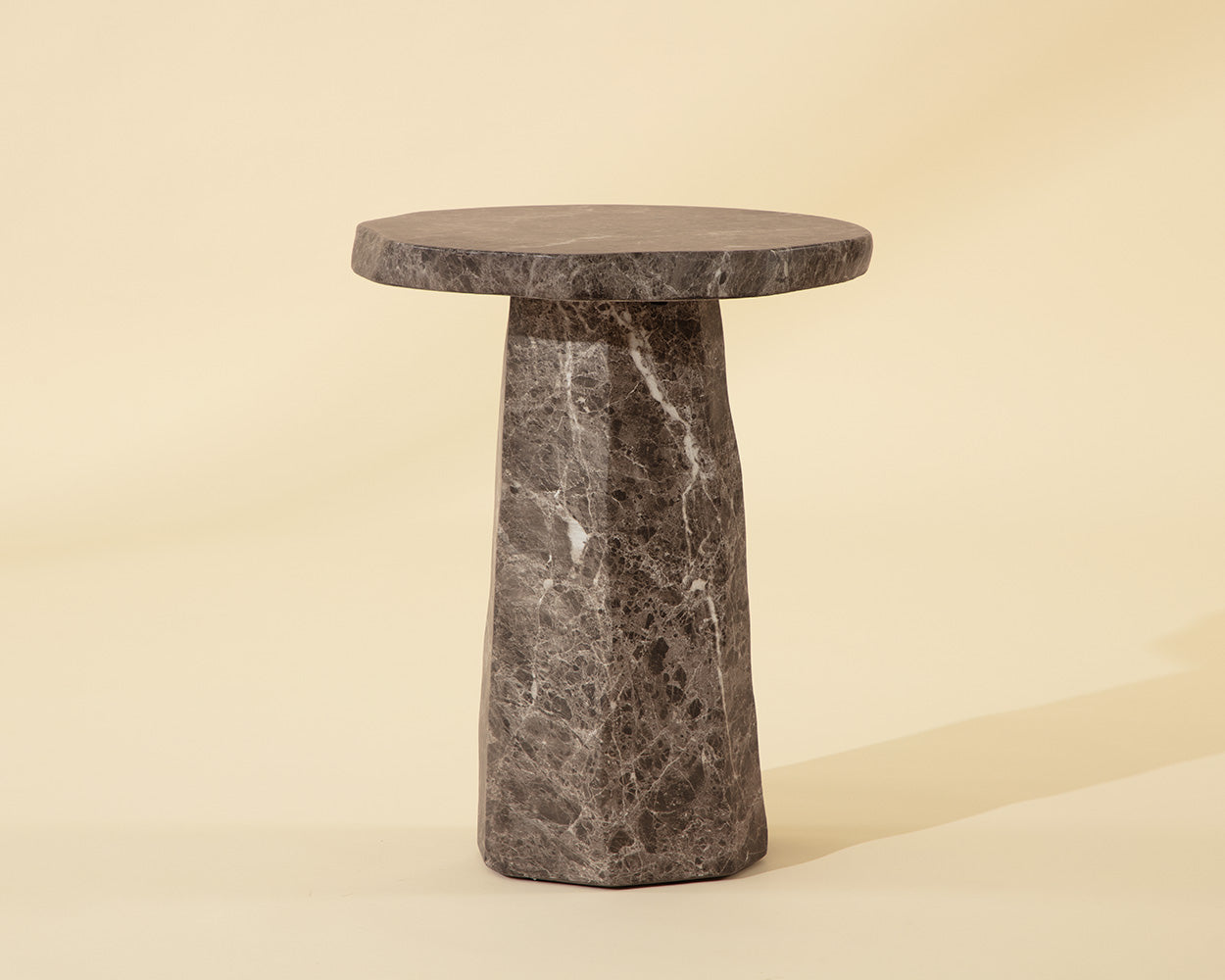 Baldur End Table - Marble Look
