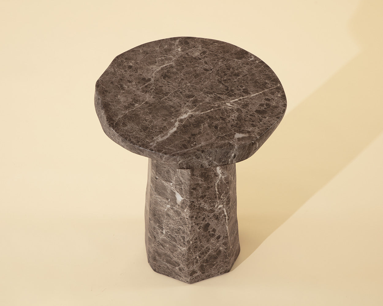 Baldur End Table - Marble Look