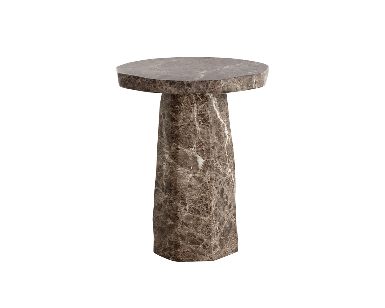 Baldur End Table - Marble Look