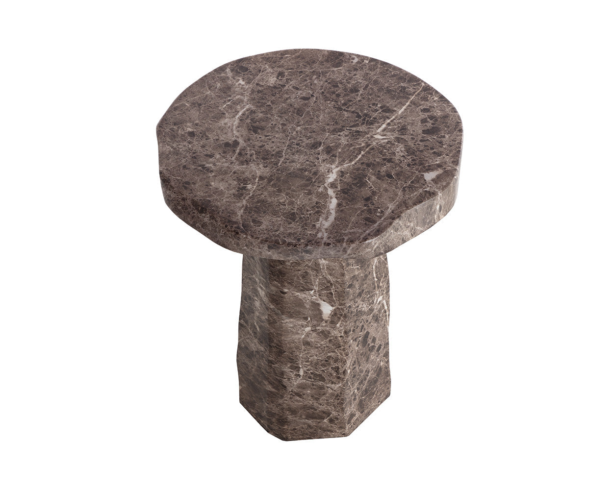 Baldur End Table - Marble Look