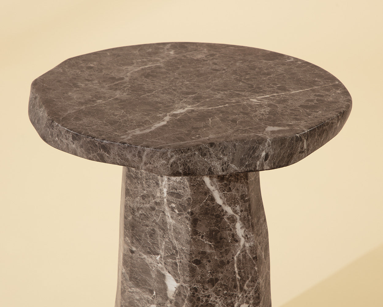 Baldur End Table - Marble Look