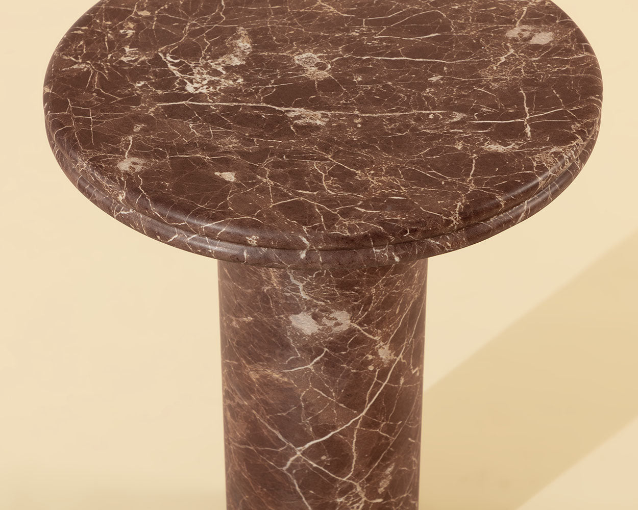 Bastion End Table - Marble Look