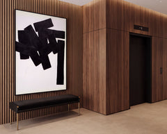 Building Blocks - 48" X 72" - Black Floater Frame