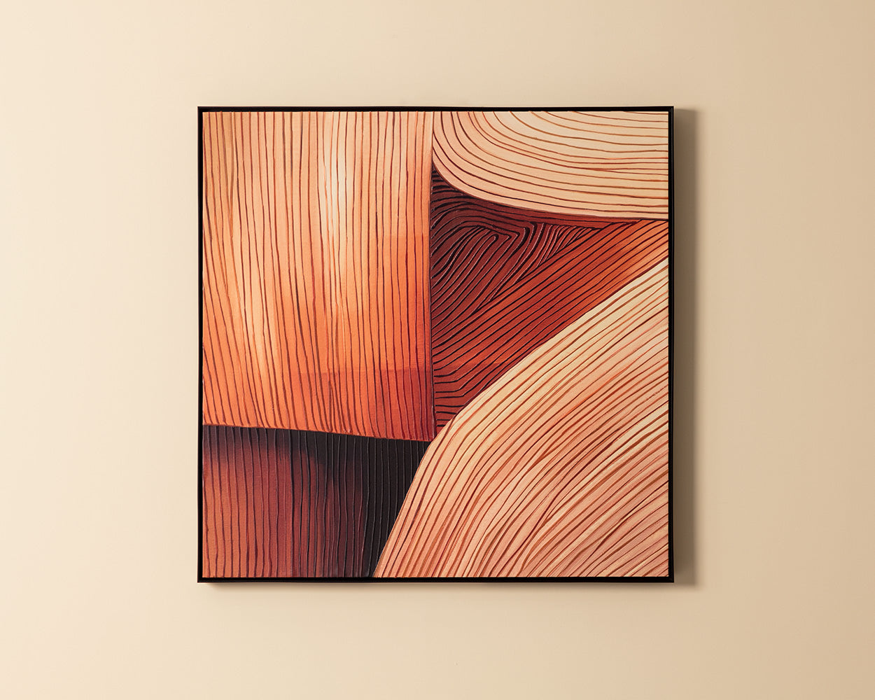 Canyon Dreams I - 48" X 48" - Black Floater Frame