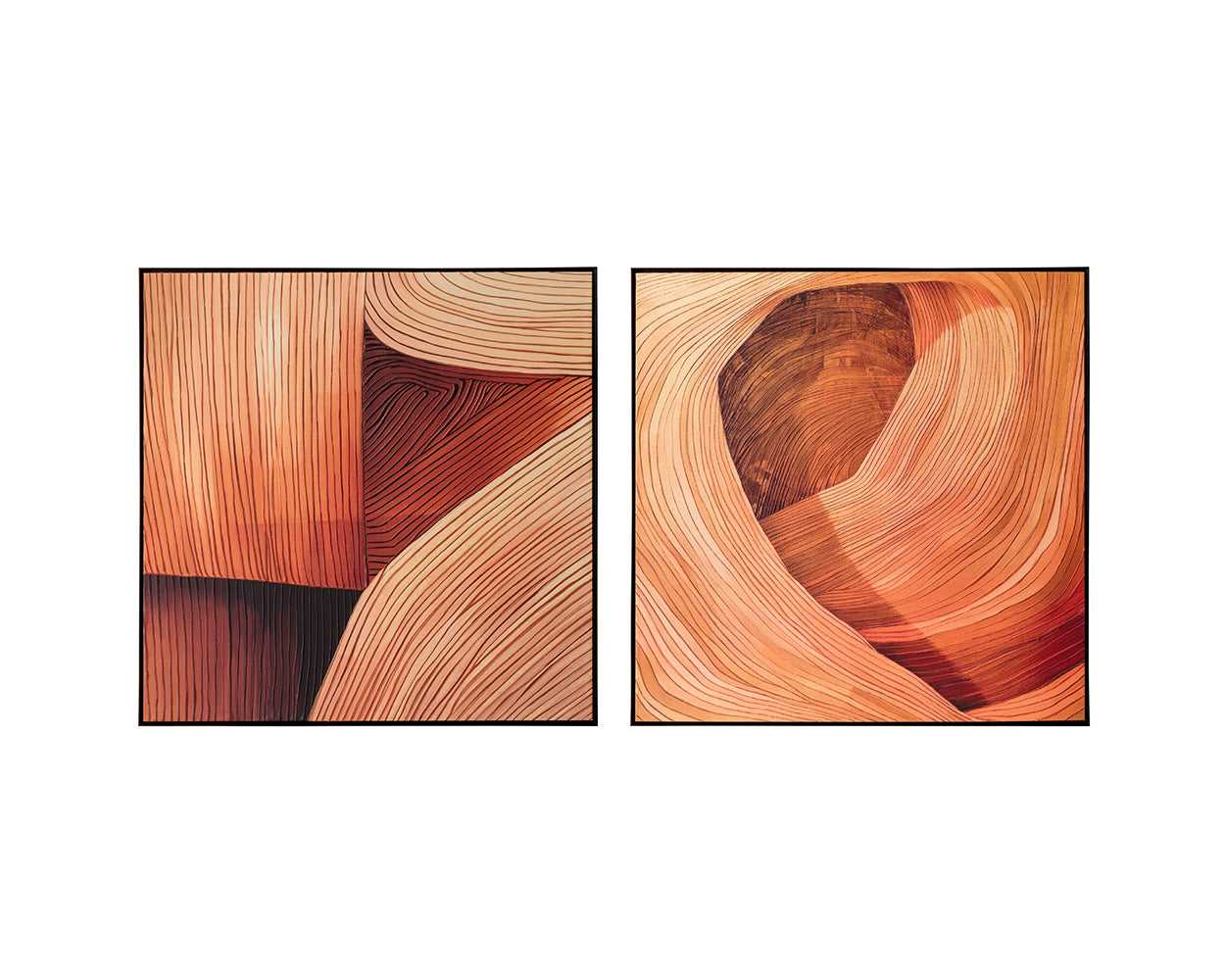 Canyon Dreams II - 48" X 48" - Black Floater Frame