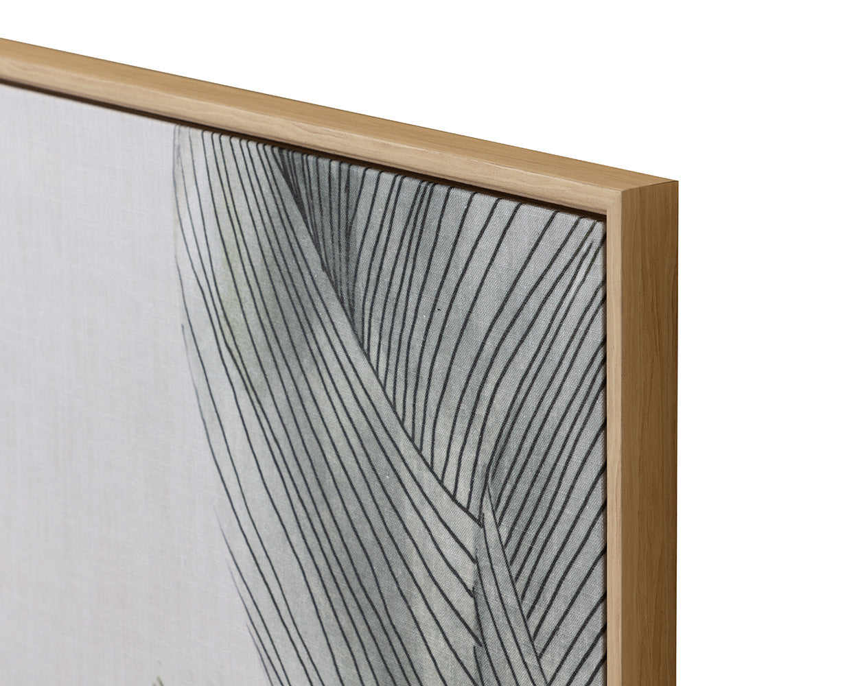 Bloom And Flow (Set Of 2) - 30" X 60" - Natural Floater Frame