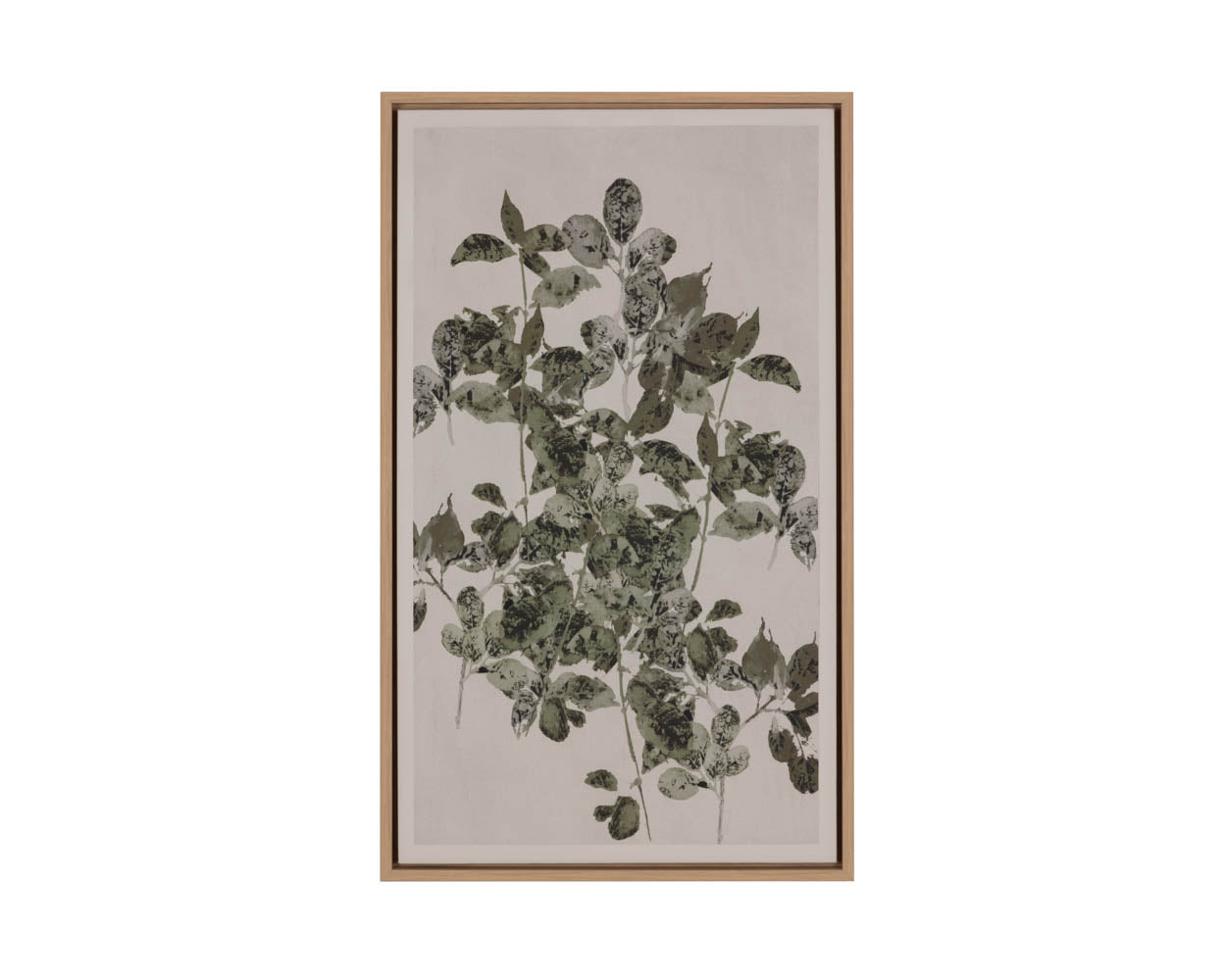 Botanical Study I - 18.5" X 31" - Natural Floater Frame