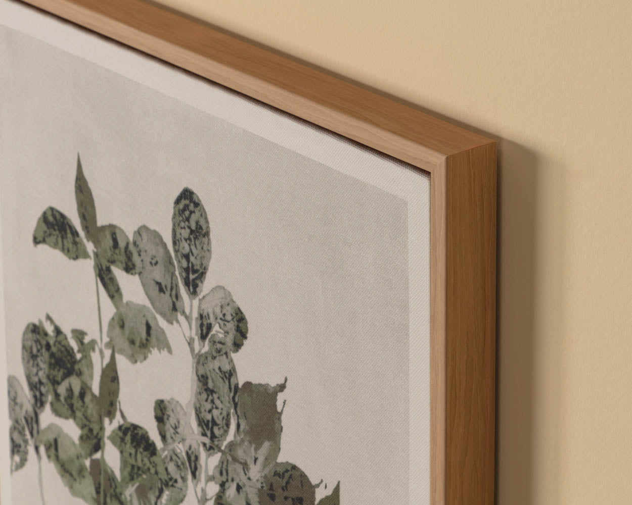 Botanical Study I - 18.5" X 31" - Natural Floater Frame
