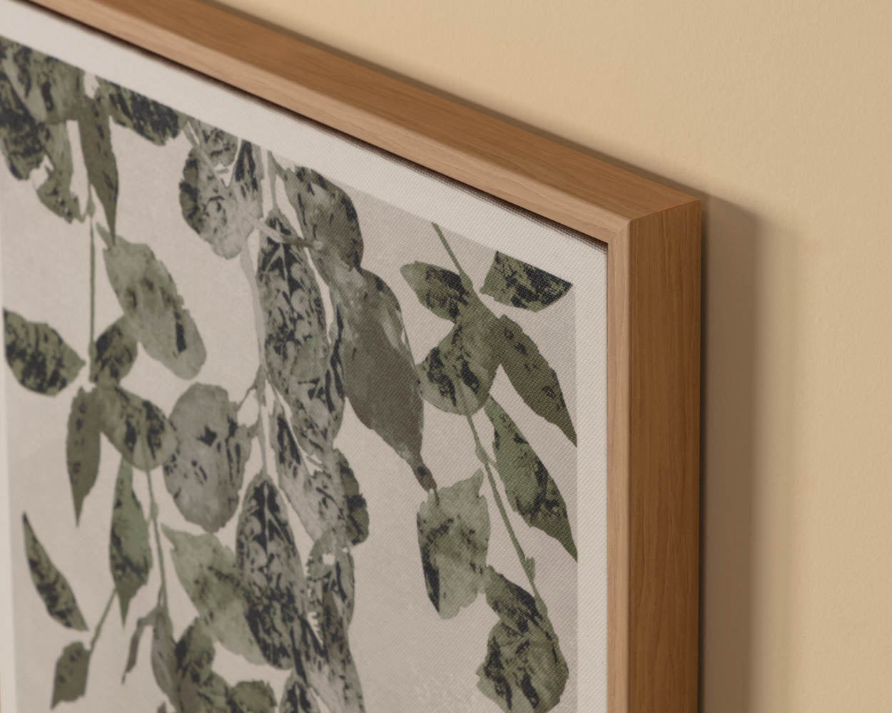 Botanical Study II - 18.5" X 31" - Natural Floater Frame