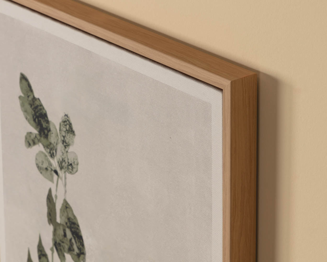 Botanical Study III - 18.5" X 31" - Natural Floater Frame
