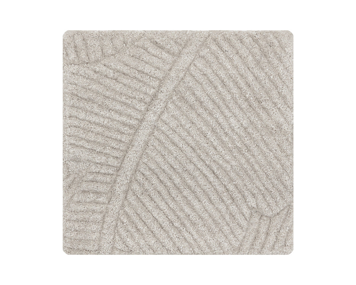 Calathea Hand-tufted Rug - Oatmeal Swatch