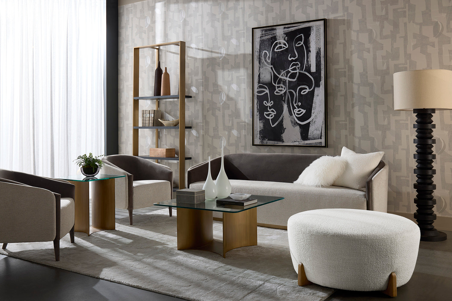 CM - SHEVA SOFA -BRUSHED GOLD